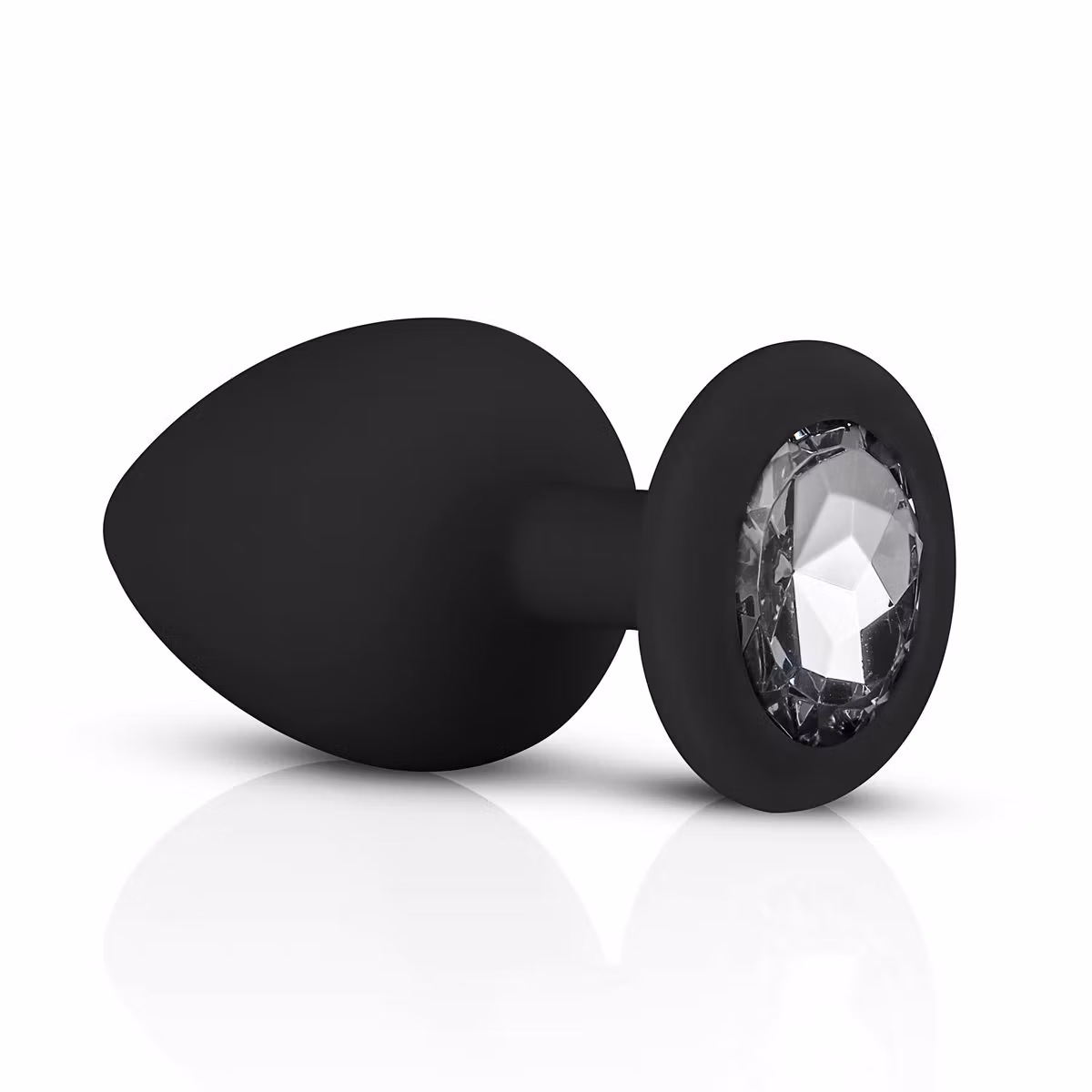EasyToys Anal – Silicone Buttplug Set with Diamond (Black)