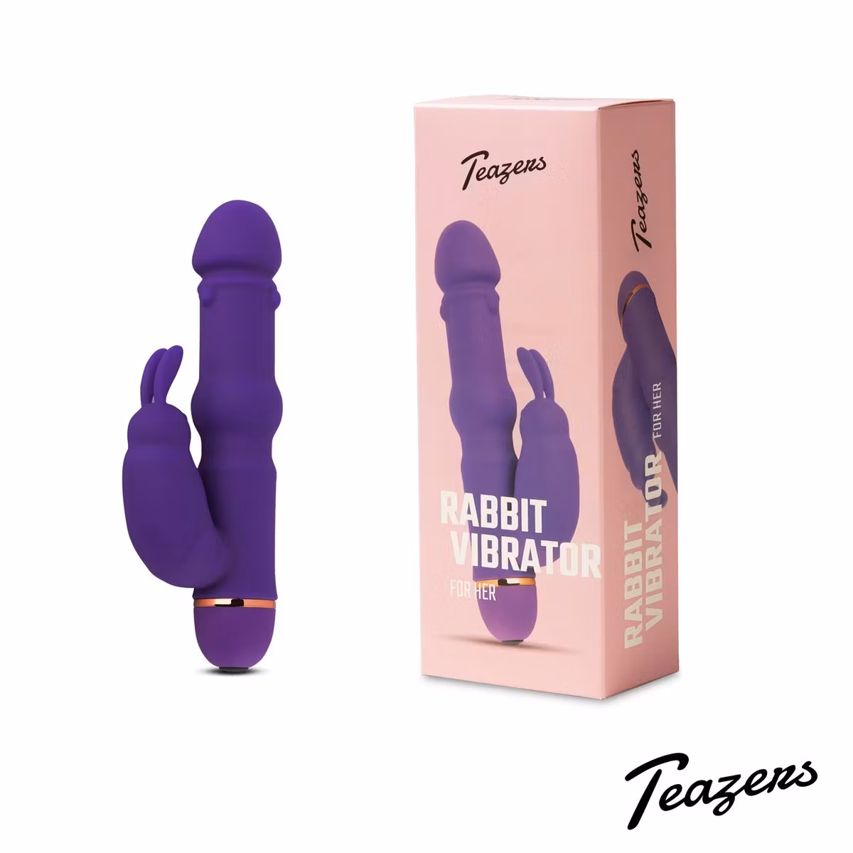 Teazers – Silicone Rabbit Vibrator (Purple)