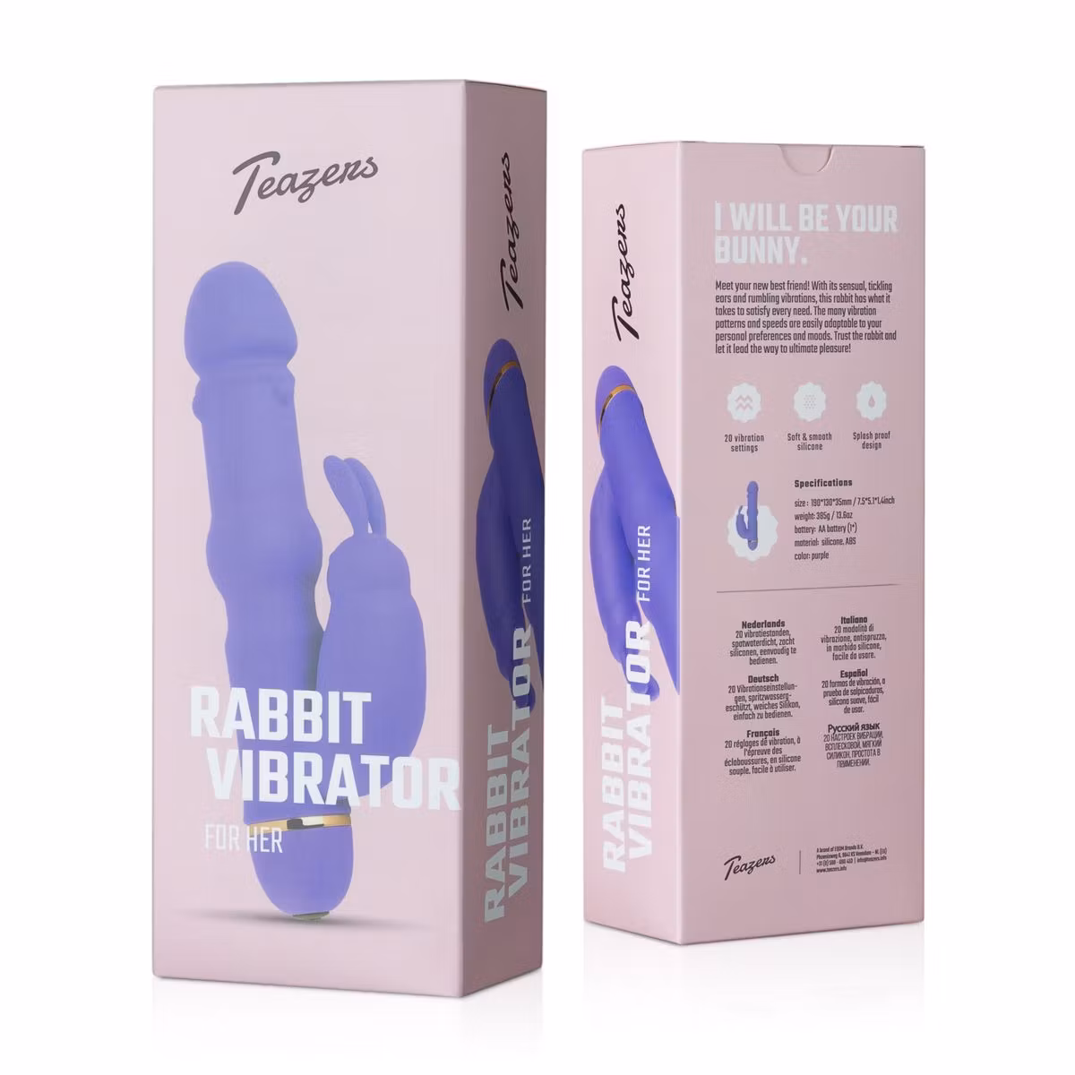 Teazers – Silicone Rabbit Vibrator (Purple)