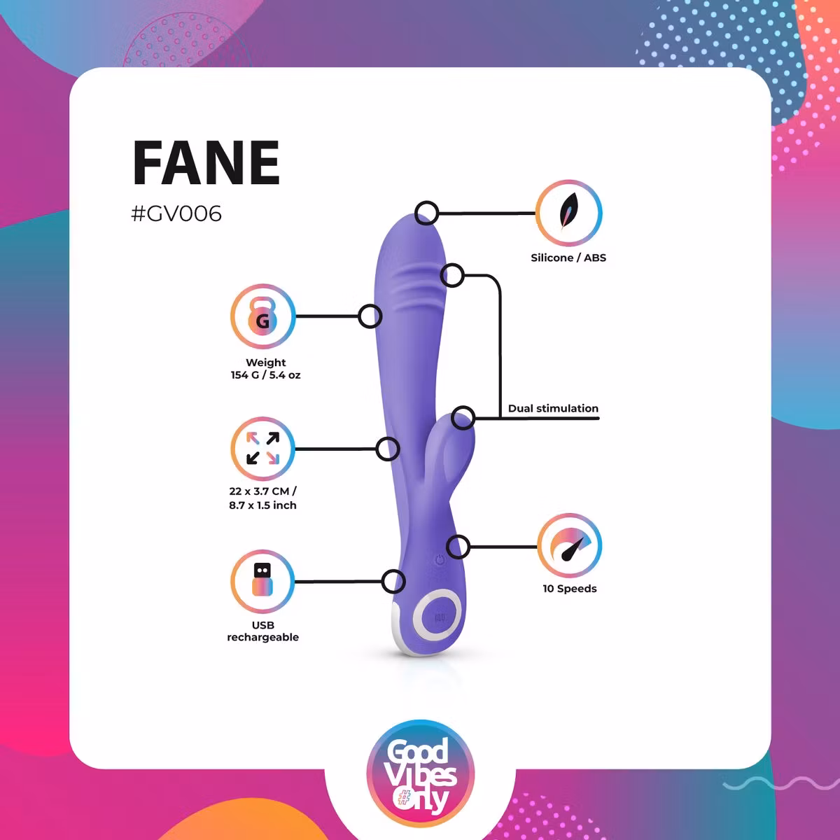 Good Vibes Only – Fane Rabbit Vibrator (Lila)