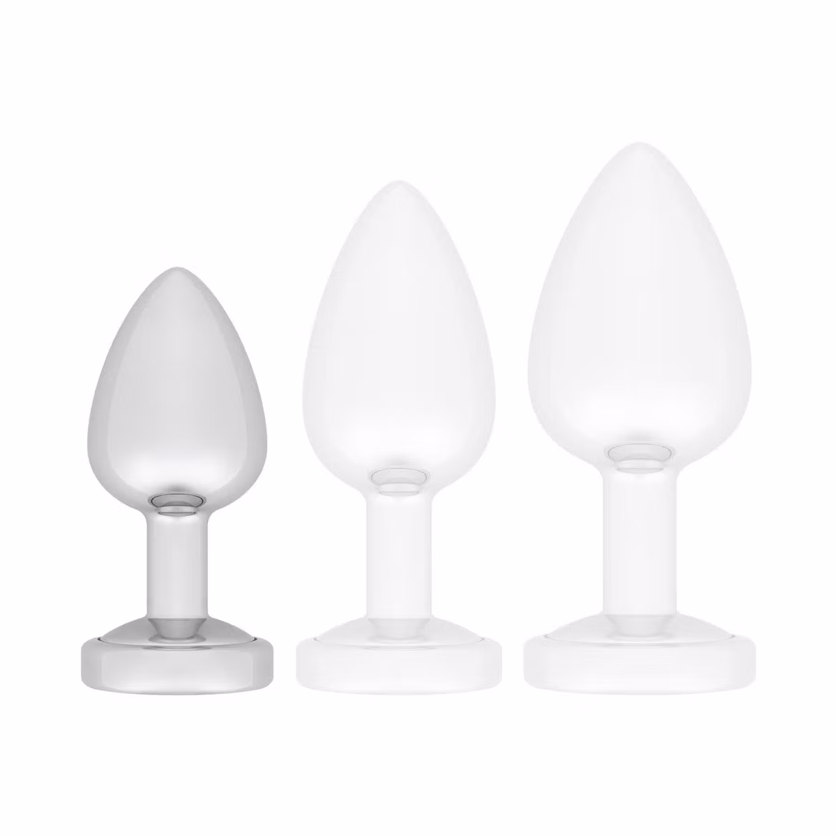 EasyToys Anal Collection – LED Butt Plug Small (Silver)