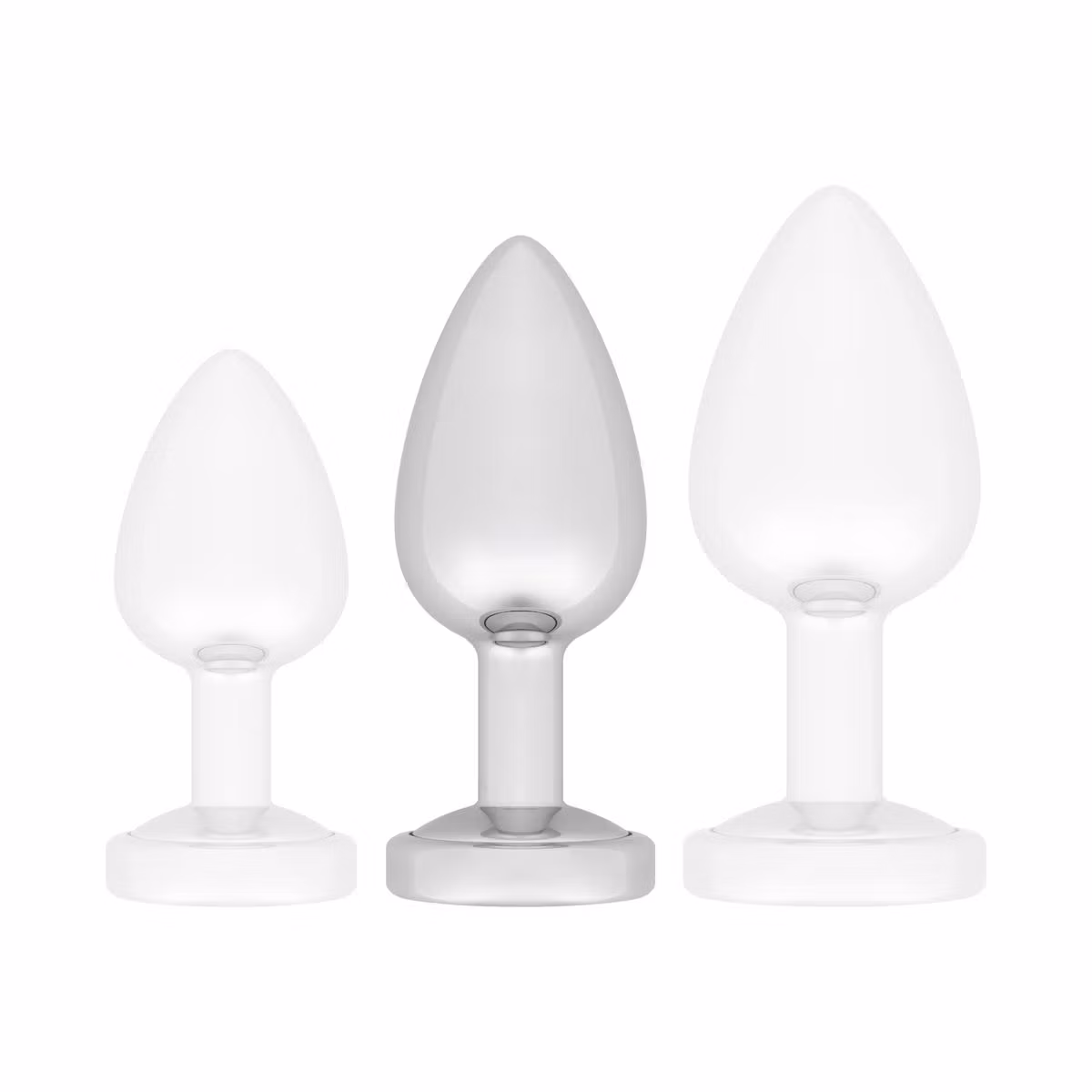 EasyToys Anal Collection – LED Butt Plug Medium (Silver)