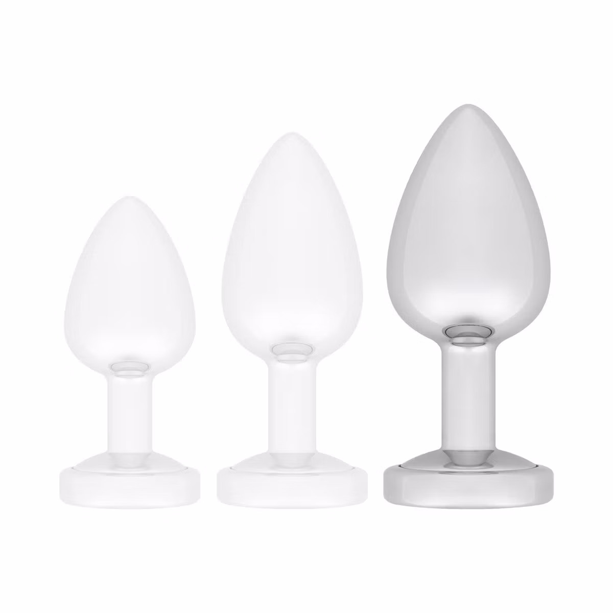 EasyToys Anal Collection – LED Butt Plug Large (Silver)