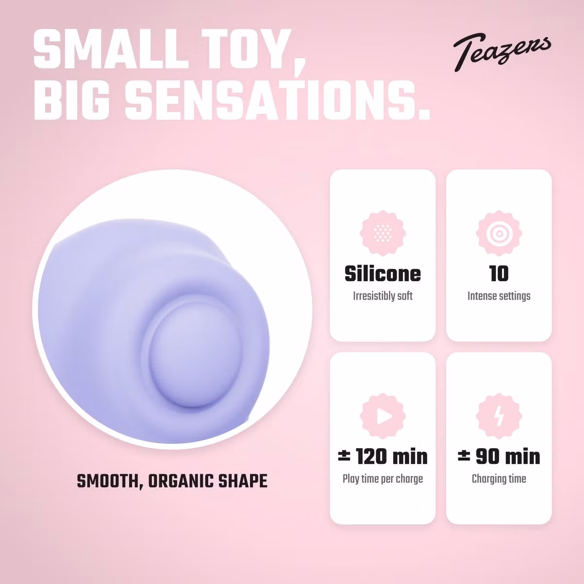 Teazers – Finger Vibrator Tapping Toy (Purple)