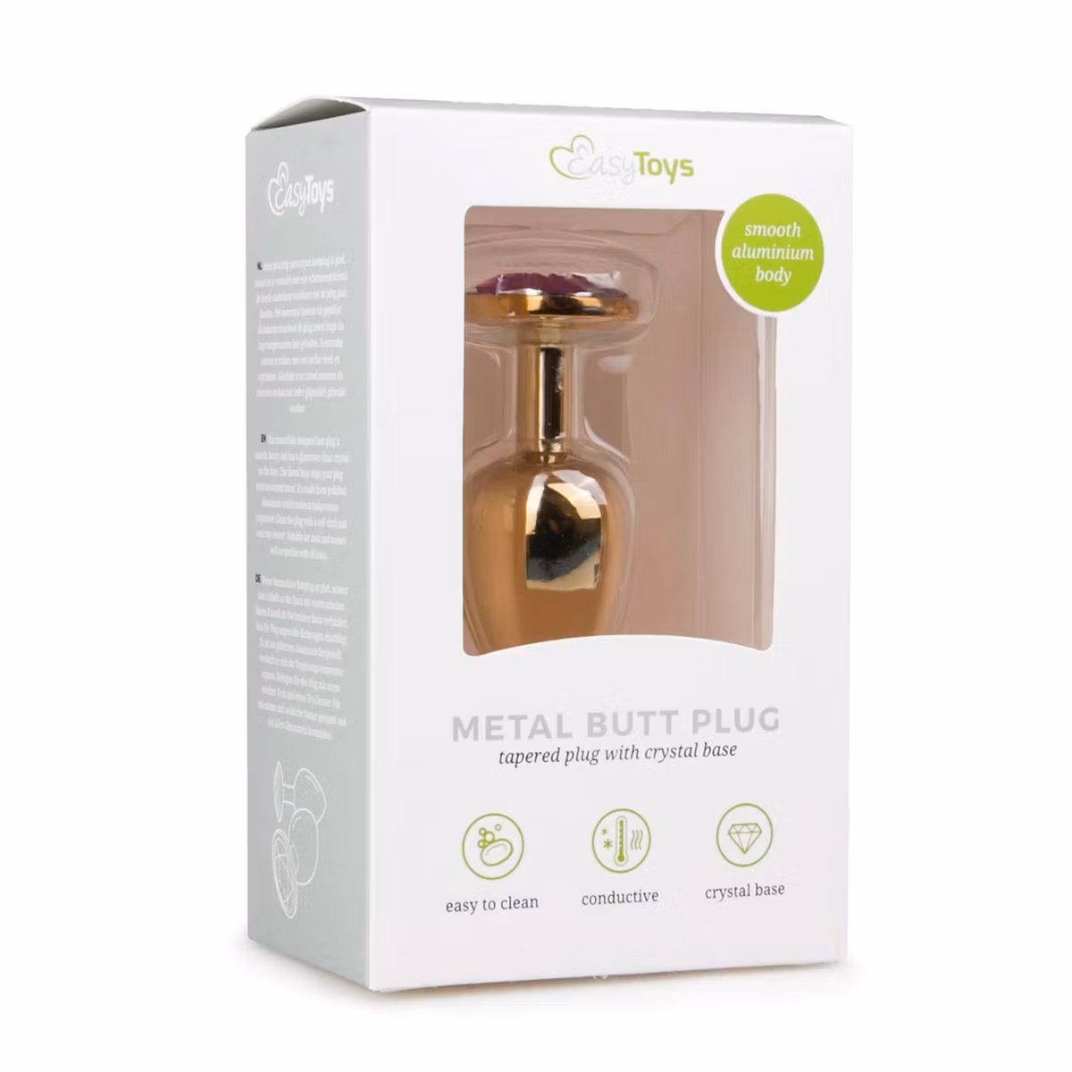 EasyToys Anal – Metal Butt Plug No. 1 (Guld/Lila)