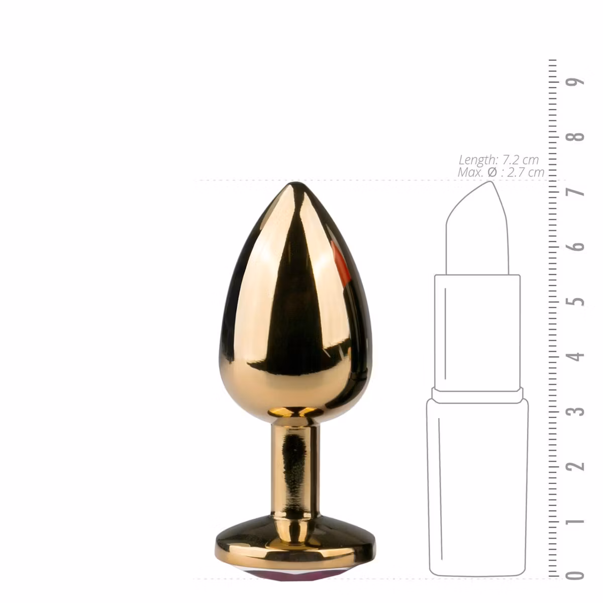 EasyToys Anal – Metal Butt Plug No. 1 (Guld/Lila)