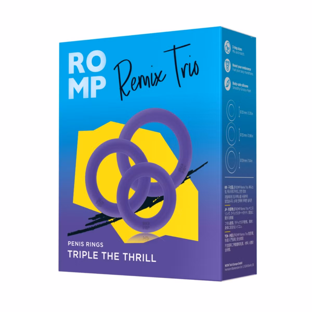 ROMP – Remix Trio Cock Rings Penisringar 3-pack (Violet)