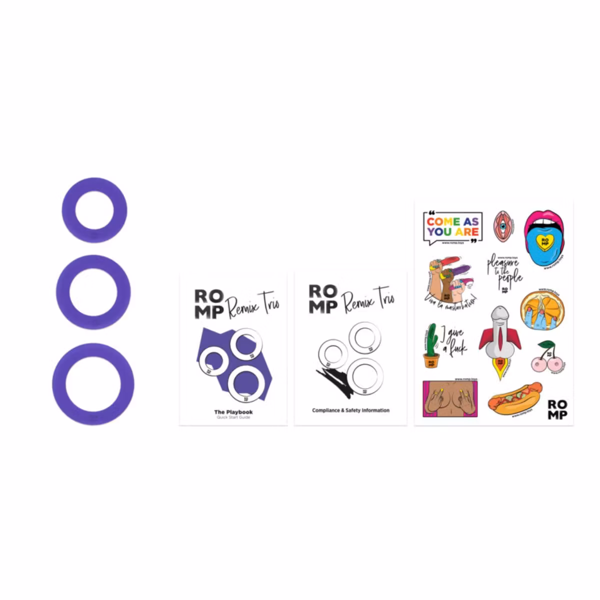 ROMP – Remix Trio Cock Rings Penisringar 3-pack (Violet)