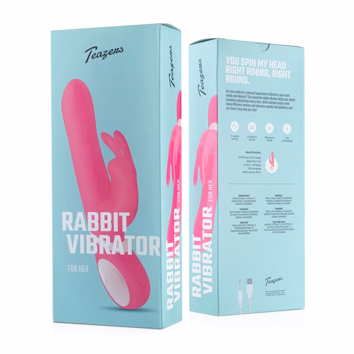 Teazers – Rotating Rabbit Vibrator (Pink)