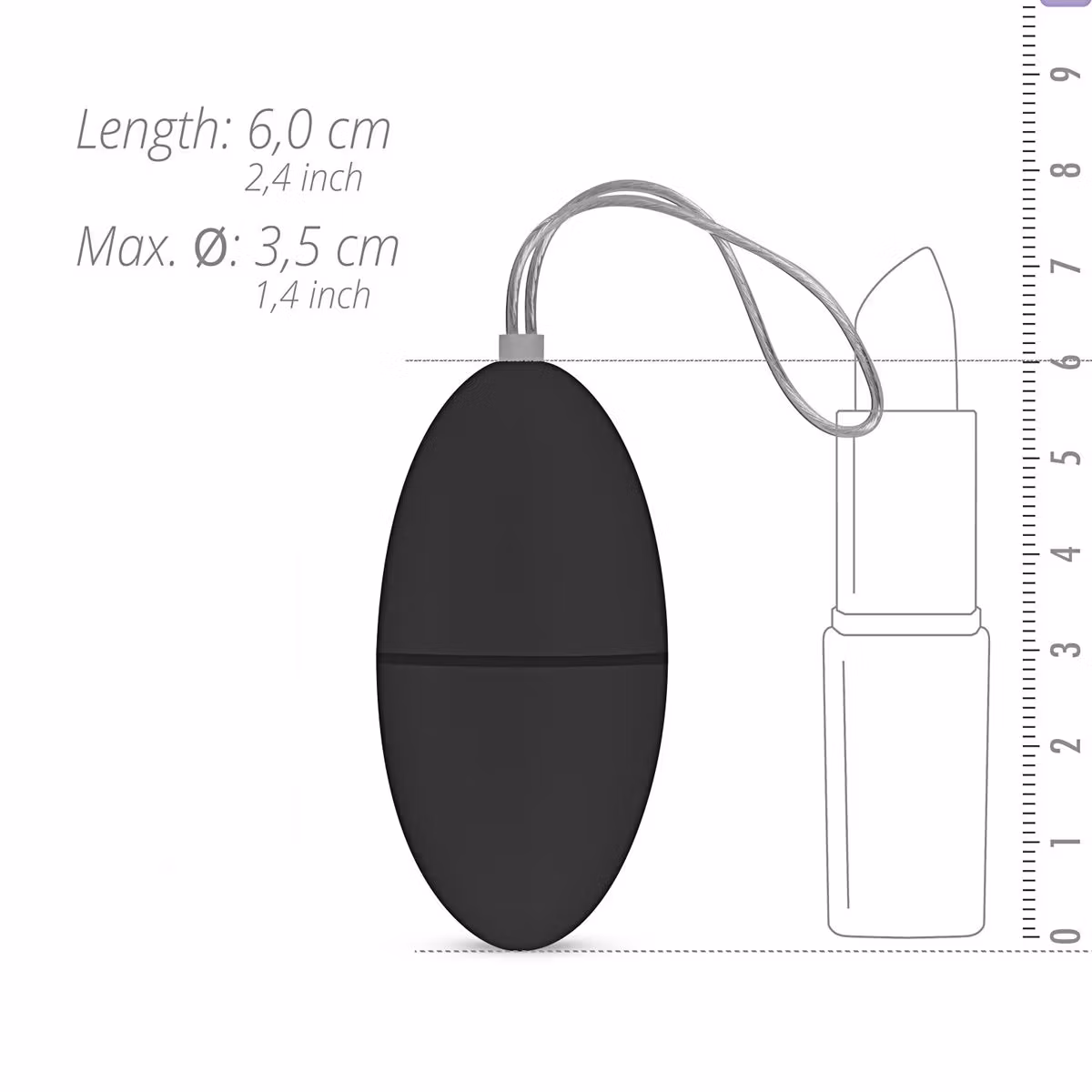EasyToys Mini Vibe – Remote Control Vibrating Egg (Black)