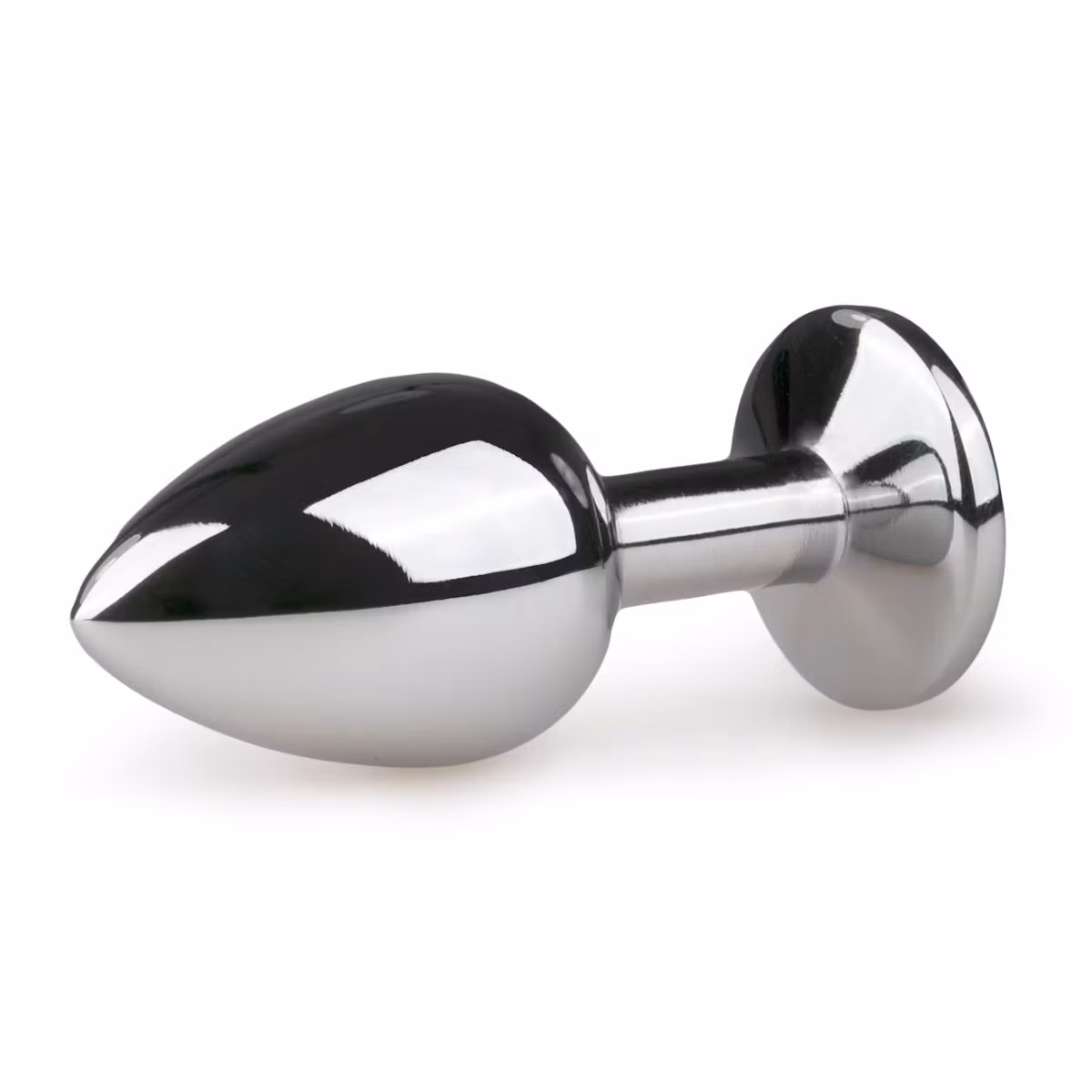 EasyToys Anal – Metal Butt Plug No. 1 (Silverfärgad med klar kristall)