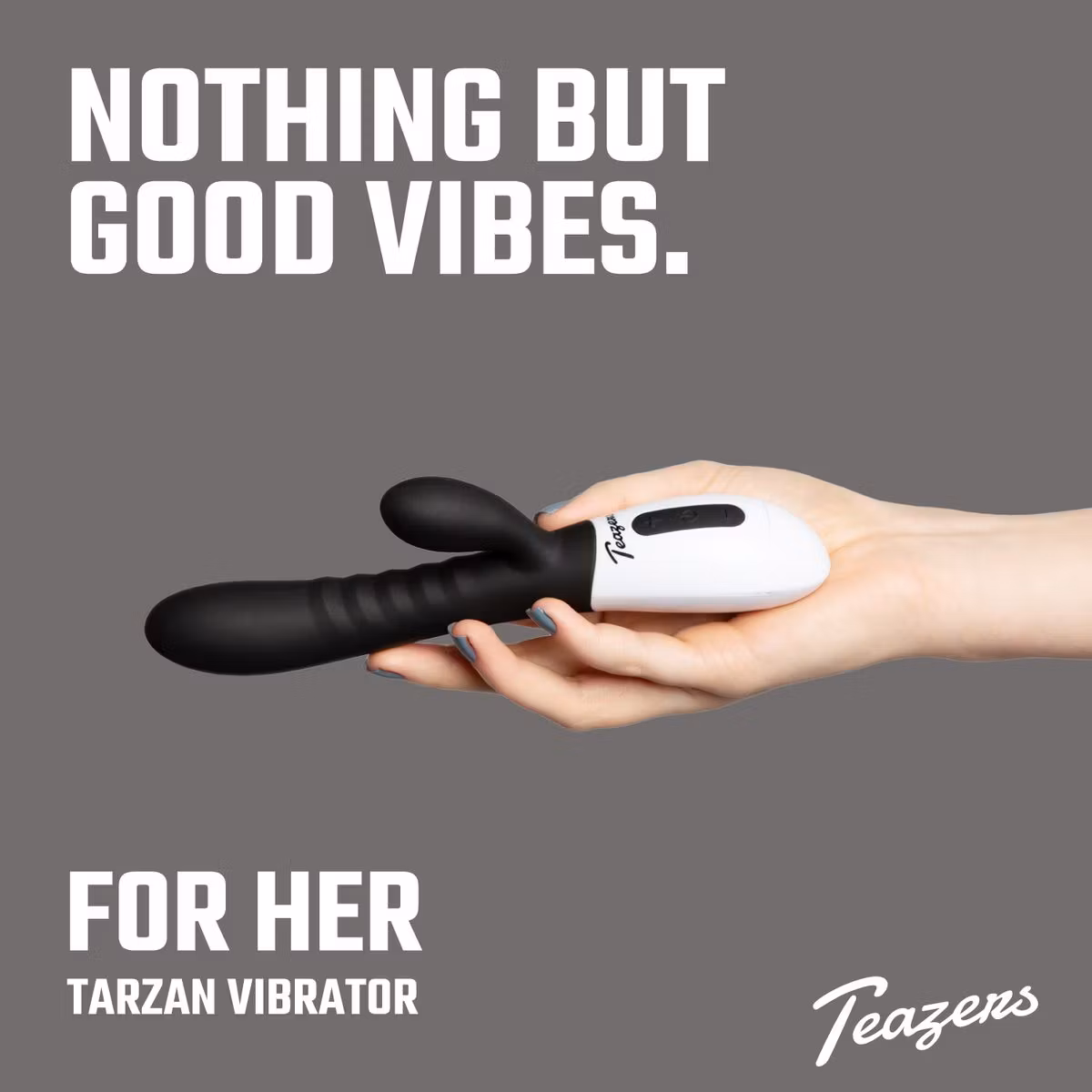 Teazers – Tarzan Rabbit Vibrator (Black)