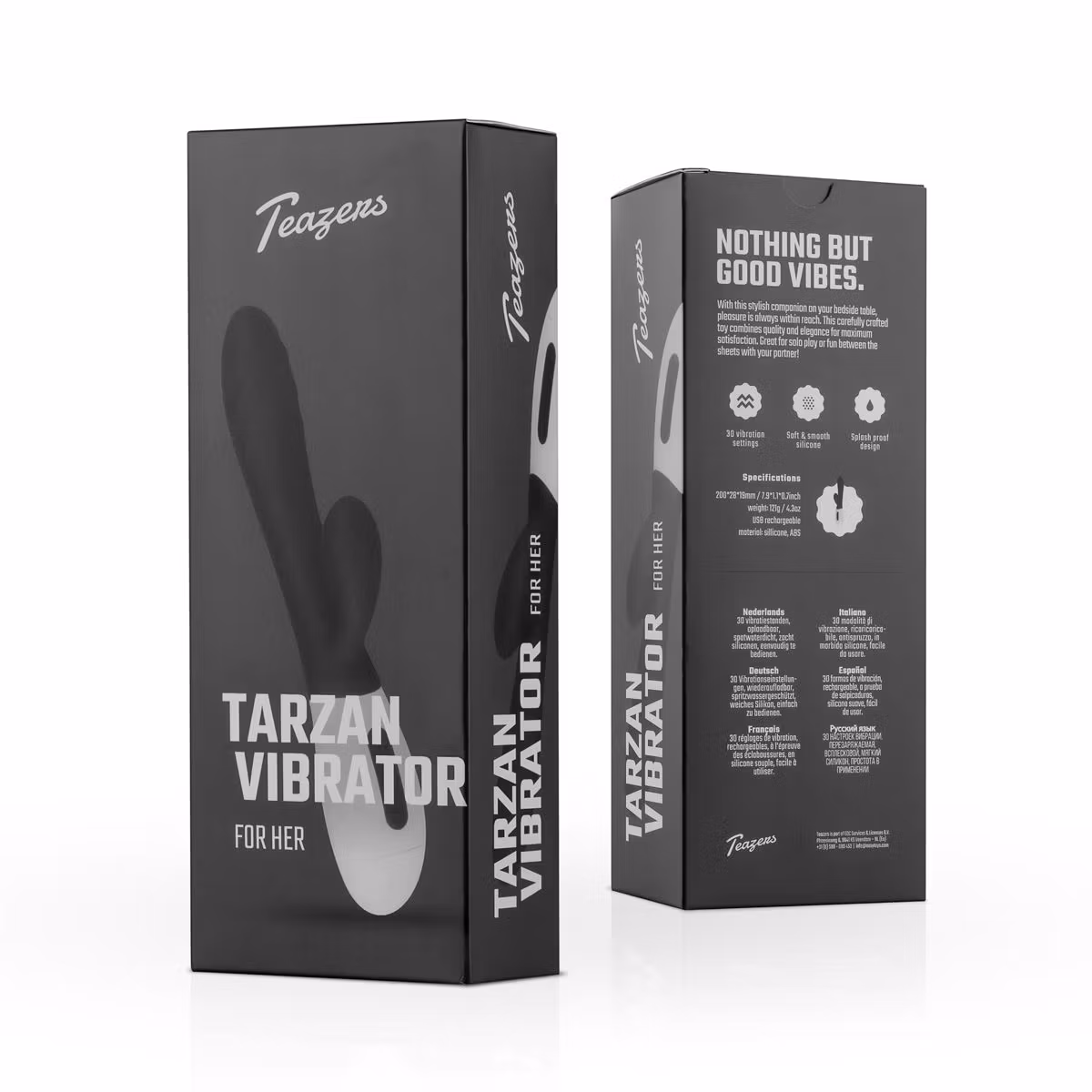 Teazers – Tarzan Rabbit Vibrator (Black)