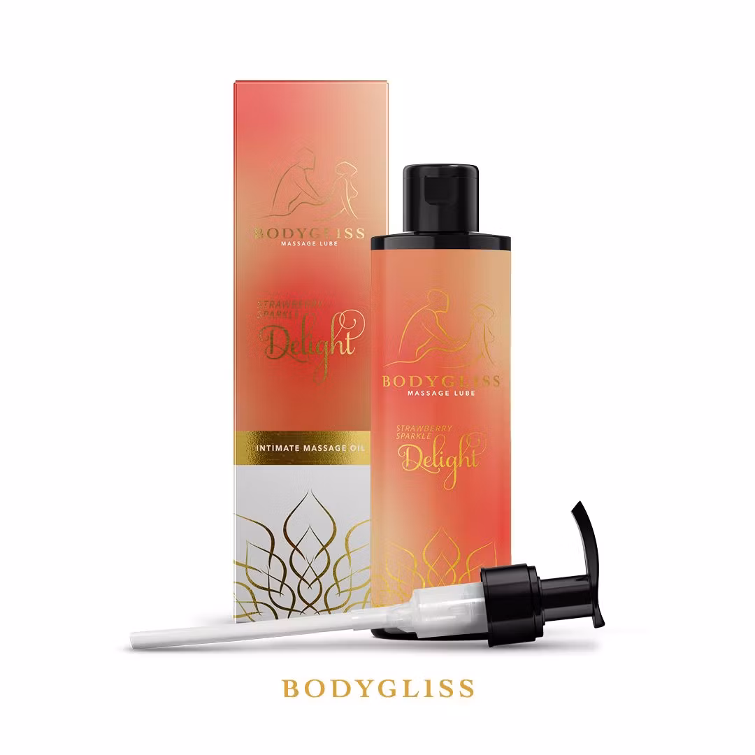 BodyGliss – Massage Oil & Lubricant in 1 Strawberry & Champagne (150 ml)