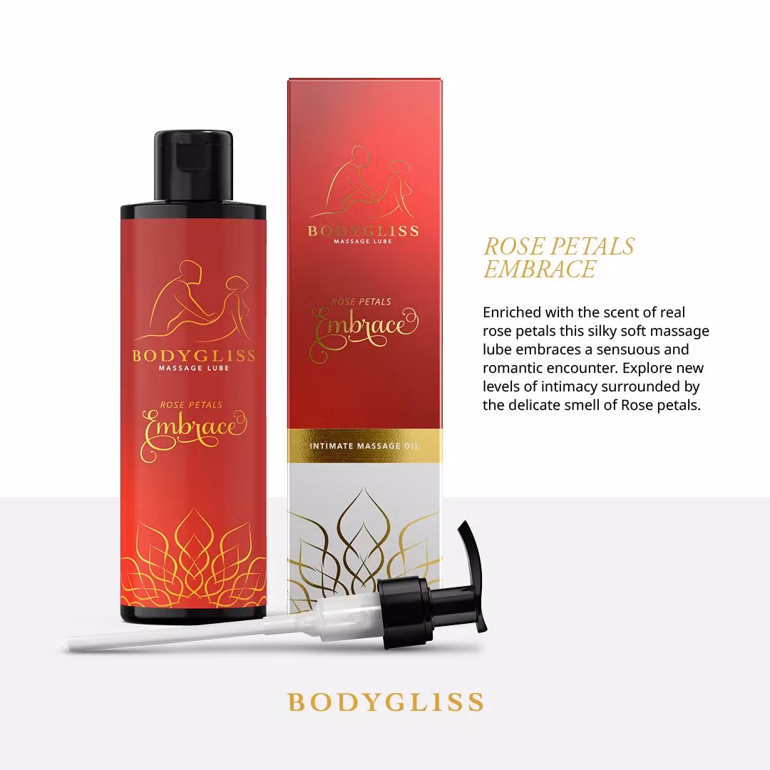 BodyGliss – Massage Oil & Lubricant in 1 Rose Petals (150 ml)