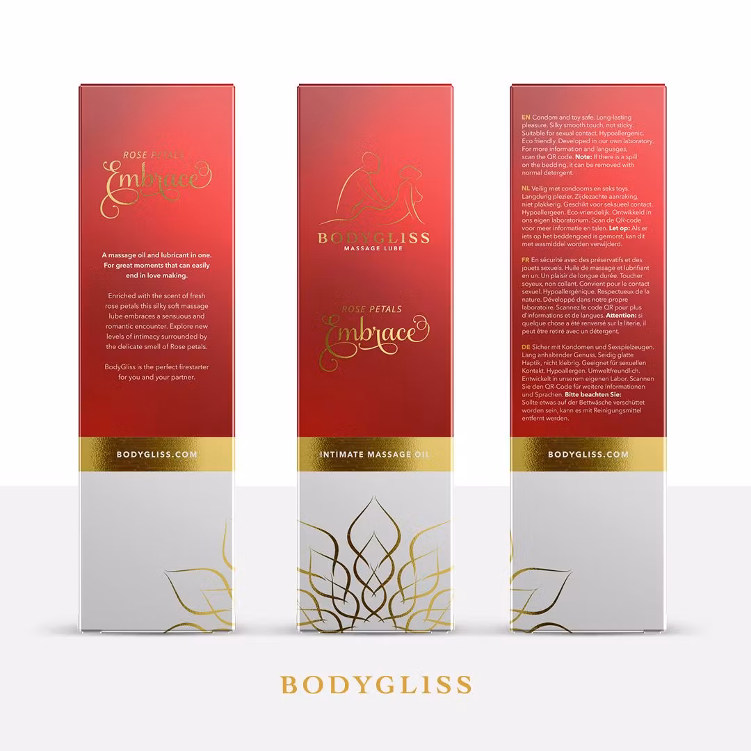 BodyGliss – Massage Oil & Lubricant in 1 Rose Petals (150 ml)