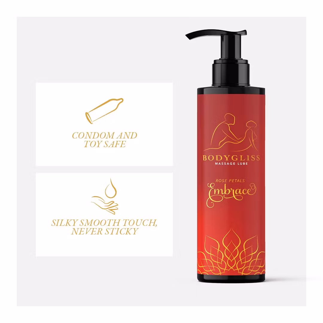 BodyGliss – Massage Oil & Lubricant in 1 Rose Petals (150 ml)