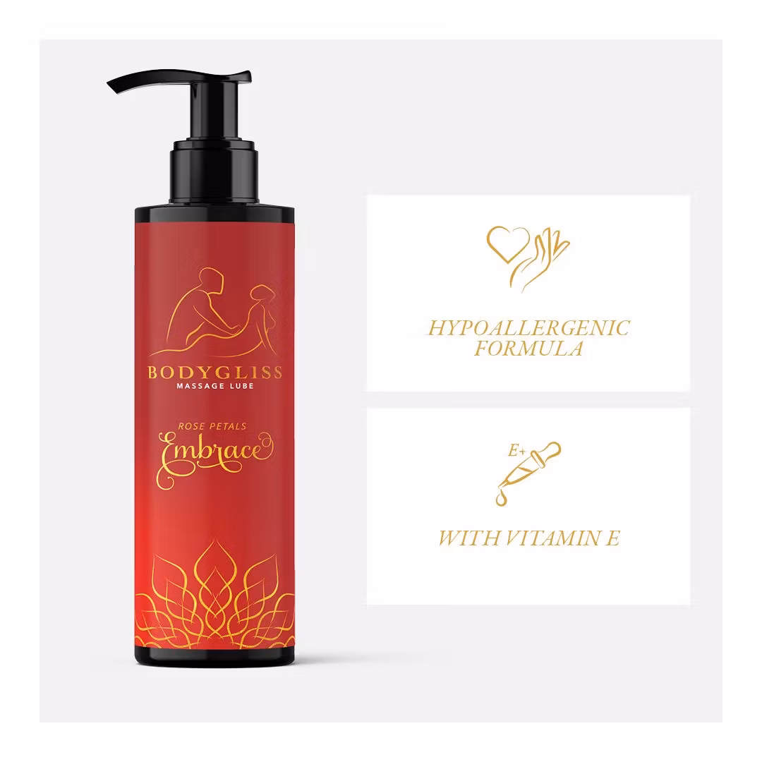 BodyGliss – Massage Oil & Lubricant in 1 Rose Petals (150 ml)