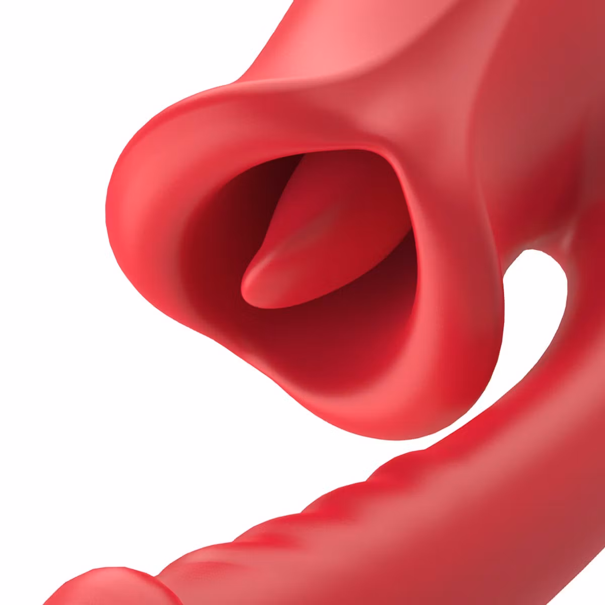 Teazers – Dildo with Tongue Clitoris Stimulator (Röd)