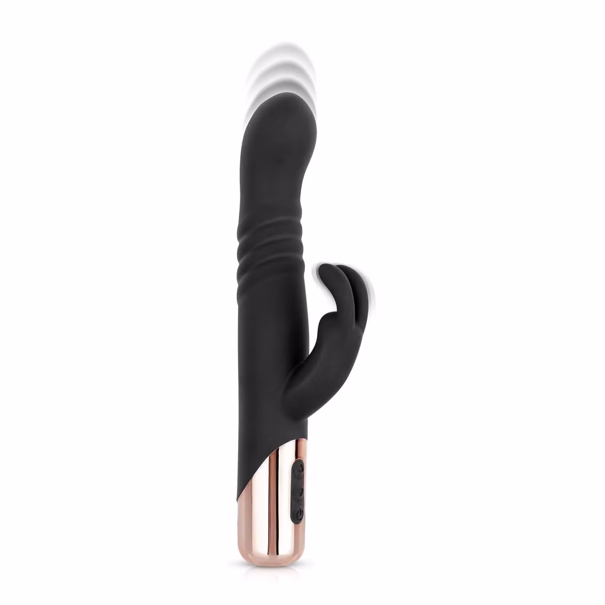 Rosy Gold – Rabbit Vibrator with Thrusting Function (Black)