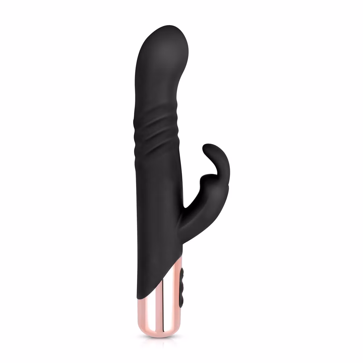Rosy Gold – Rabbit Vibrator with Thrusting Function (Black)