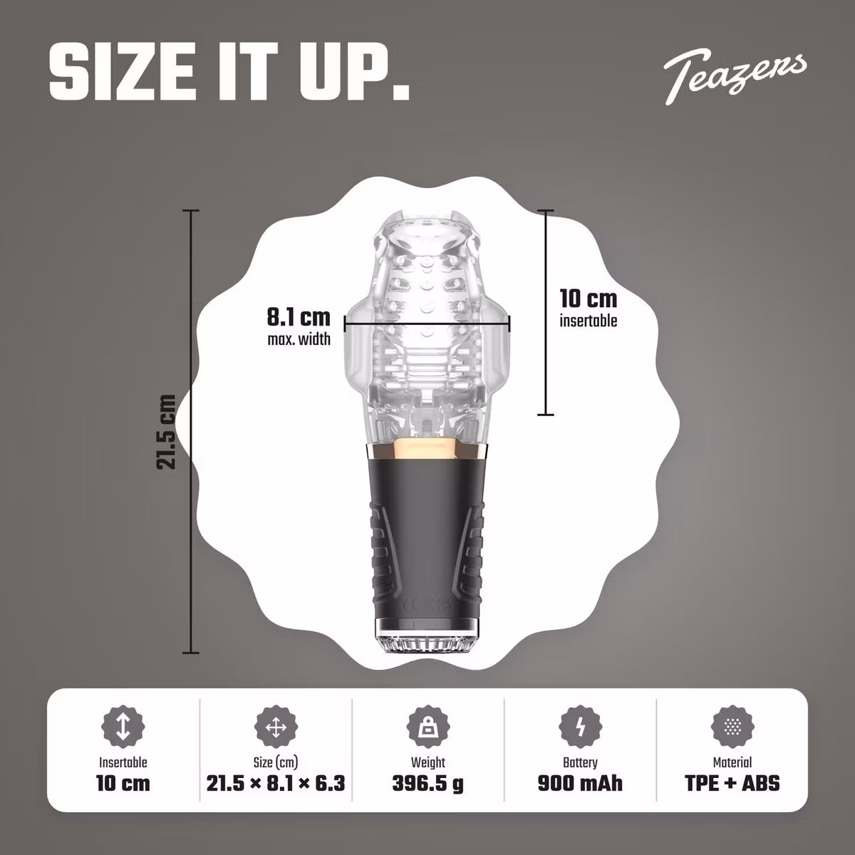Teazers – Masturbator with Powerful Suction & Vibration