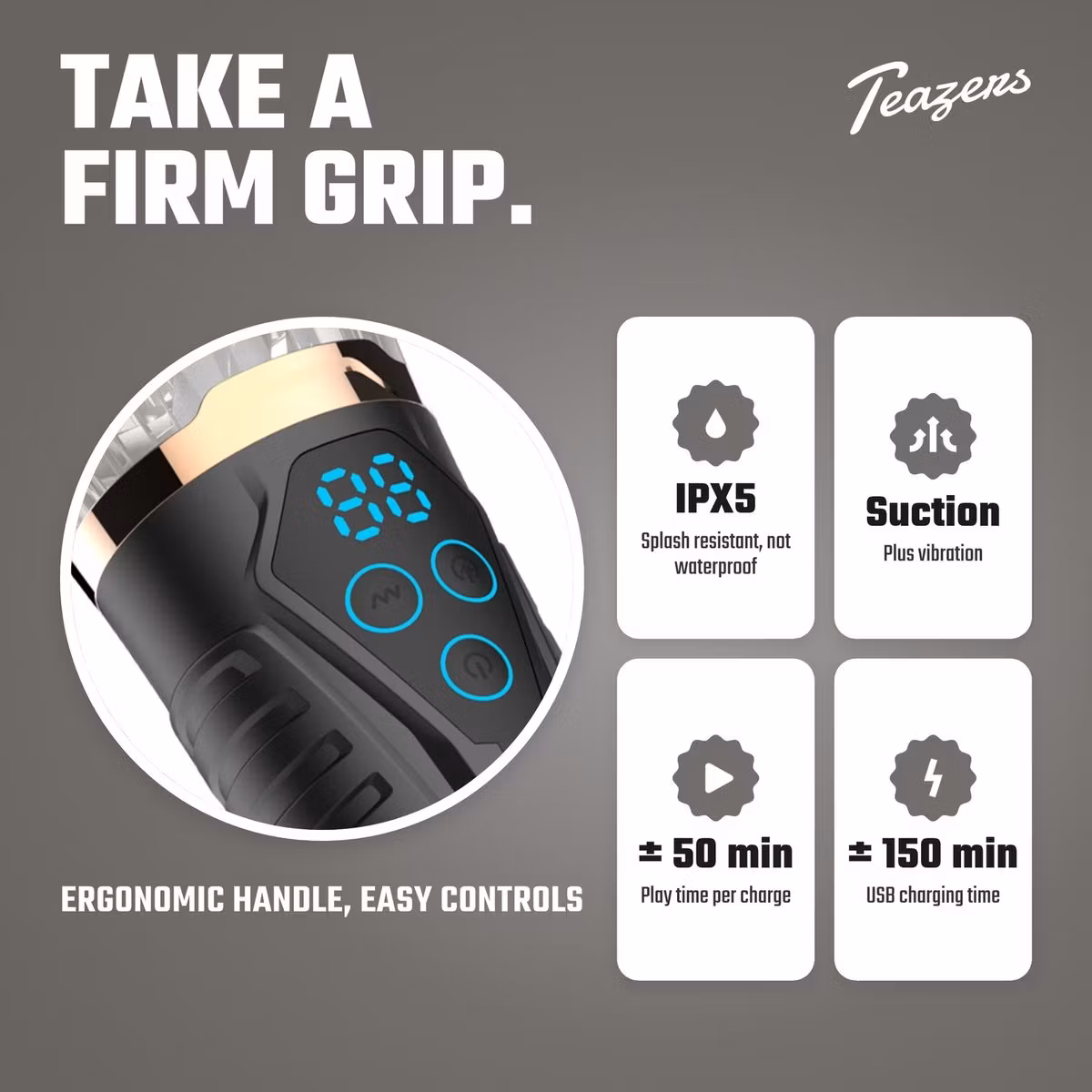 Teazers – Masturbator with Powerful Suction & Vibration