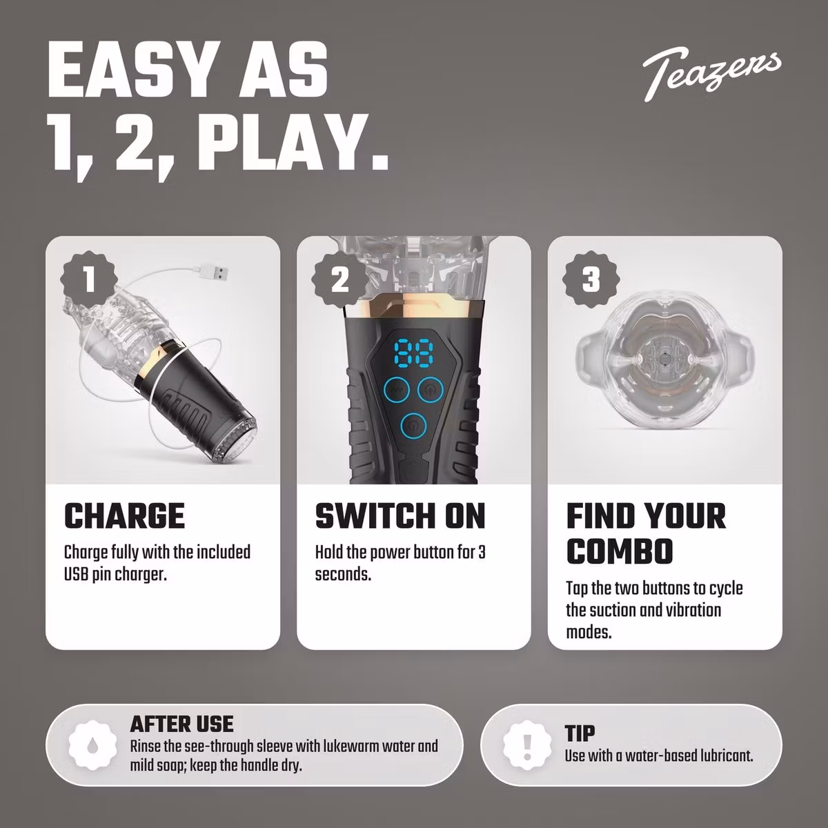 Teazers – Masturbator with Powerful Suction & Vibration