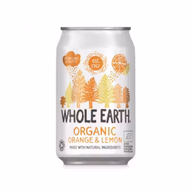 Whole Earth Organic Orange & Lemon 33cl 24St