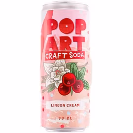 Hammars Bryggeri Pop Art Craft Soda Lingon Cream 33cl 24st
