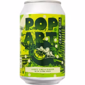 Hammars Bryggeri Pop Art Craft Soda Loopy Lime & Ginger 33cl 24st
