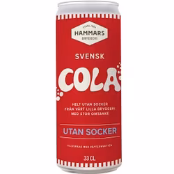 Hammars Bryggeri Svensk Cola Sockerfri 33cl 24st