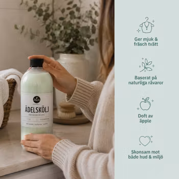 Flytande sköljmedel Ädelskölj "Äpple" 1L (65 tvättar)