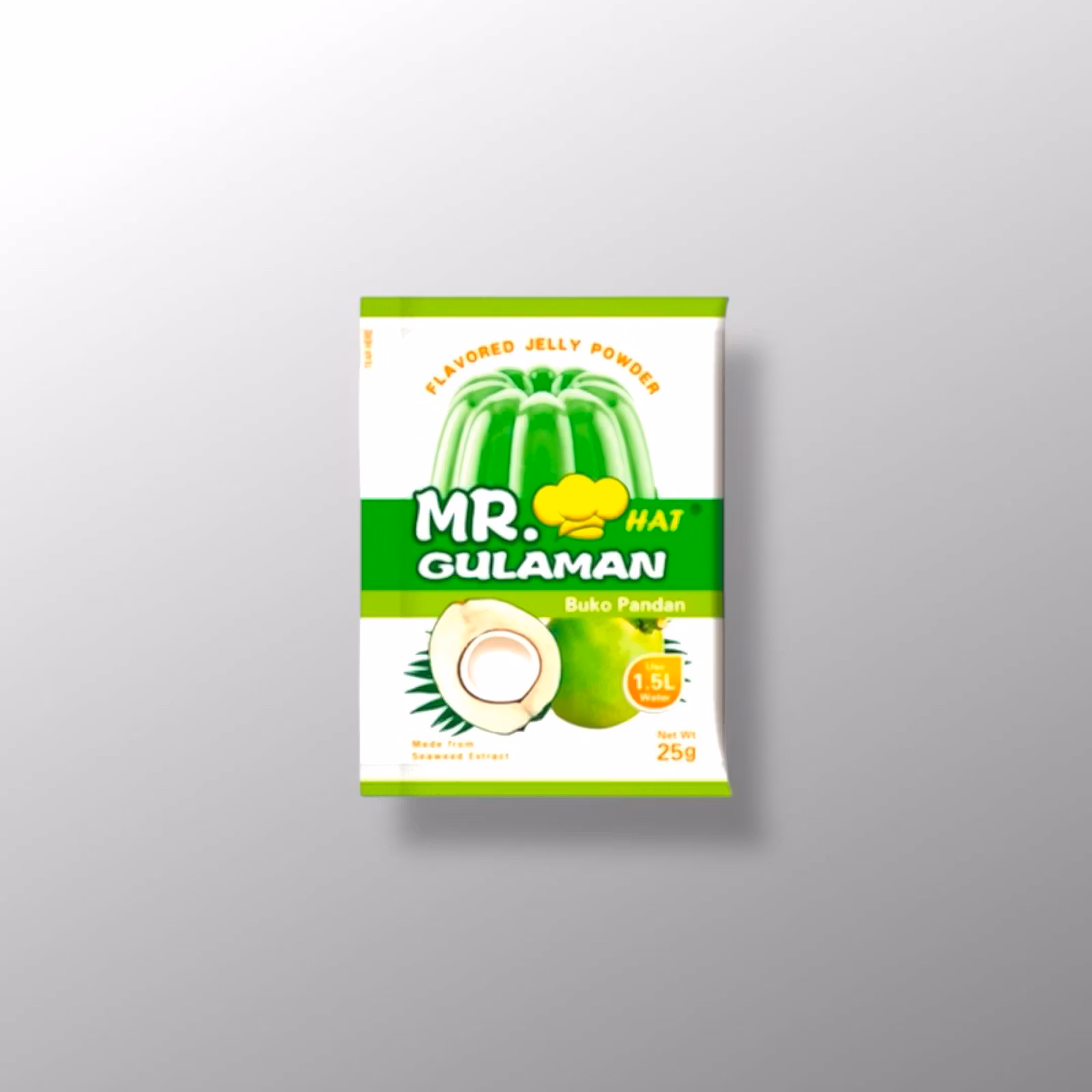 Jelly Powder / Gulaman Buko Pandan - Mr Hat 25g