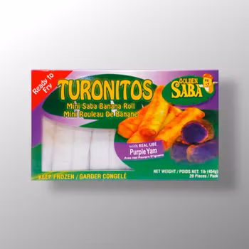 Mini Spring Rolls Banana & Yam / Ube  - Golden Saba 454 G