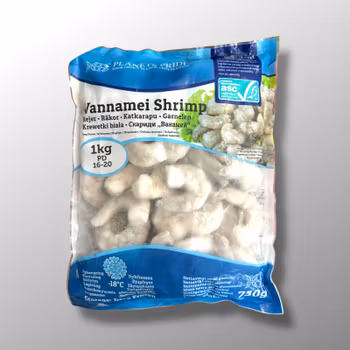 Vannamei Shrimp, Peeled 16–20 IQF - PLANETS PRIDE 1kg