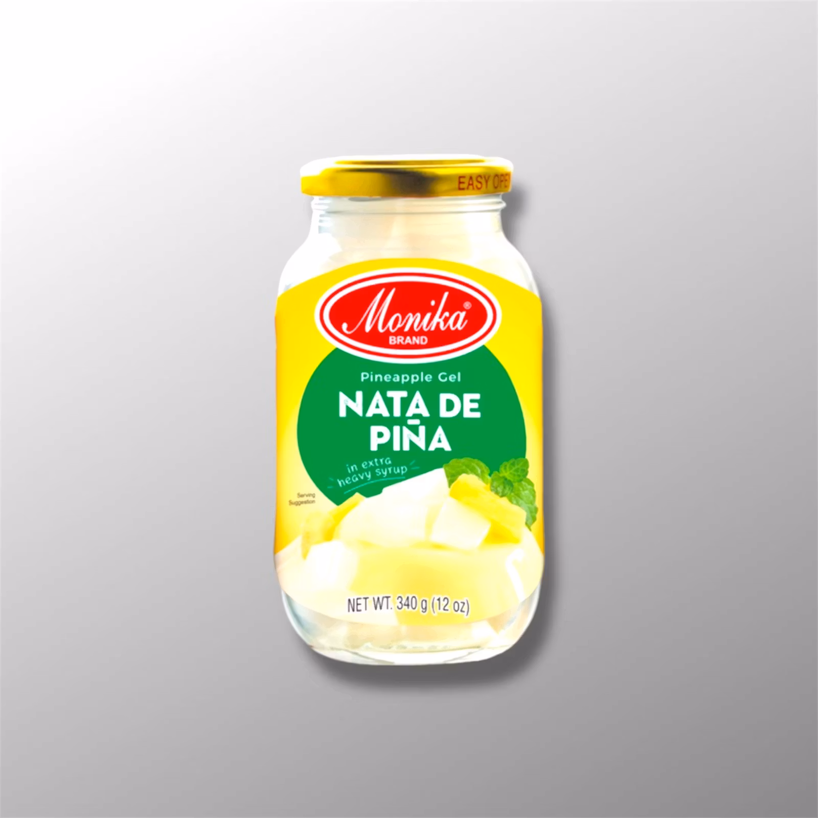 Nata de Piña (Pineapple) in Heavy Syrup Monika 340 G