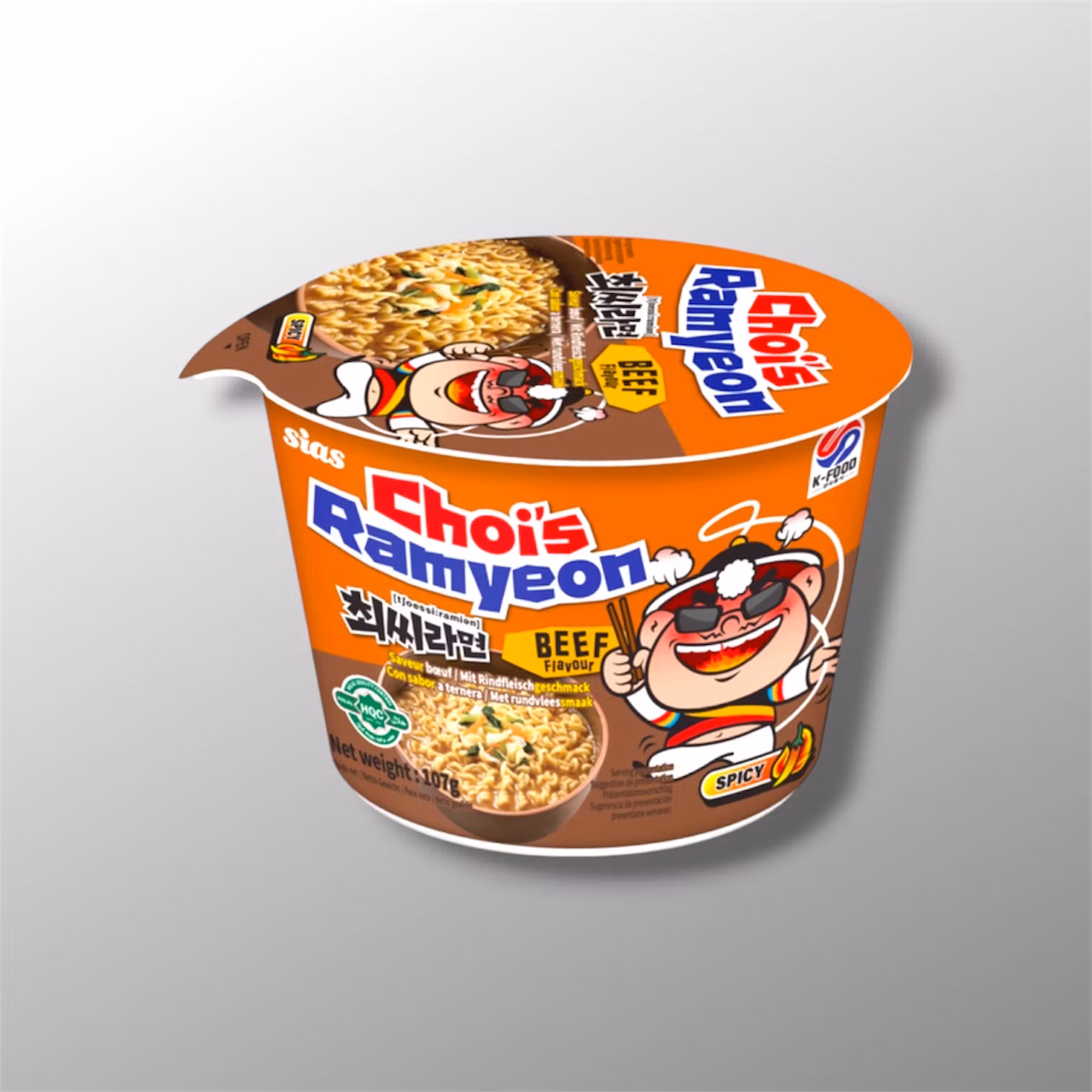 Choi's Instant Noodles Beef 107g