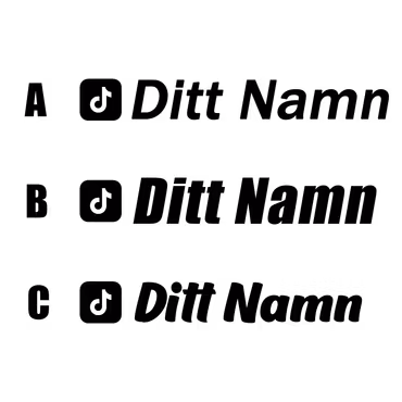 TikTok Dekal Eget Namn