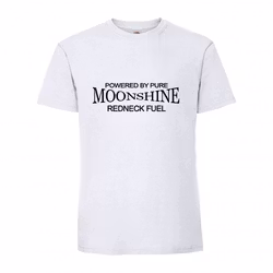 Moonshine T-shirt Vit med Svart tryck