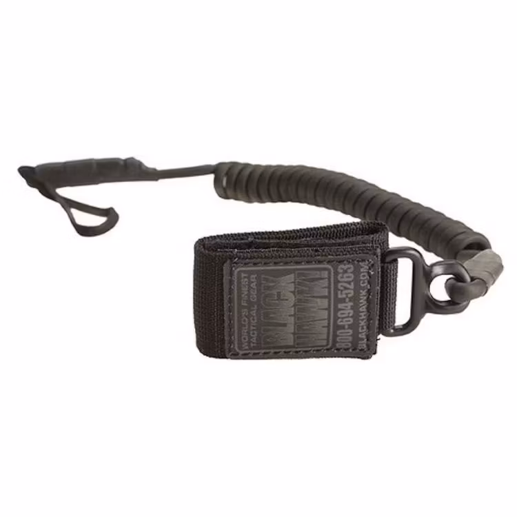 Blackhawk Tactical Pistol Lanyard - Coiled Black