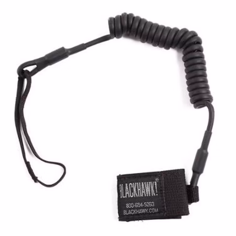Blackhawk Tactical Pistol Lanyard - Coiled Black