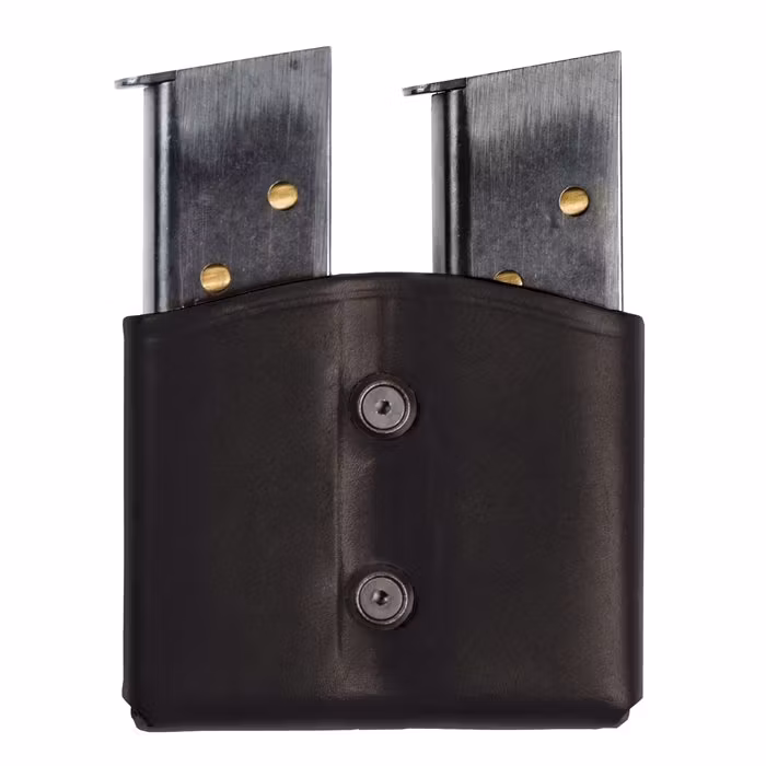 Blackhawk Leather Dual Mag Pouch - Single Stack Magazine - Black