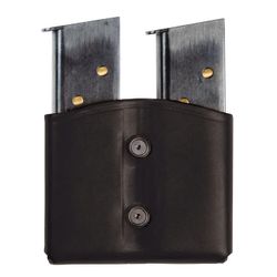 Blackhawk Leather Dual Mag Pouch - Single Stack Magazine - Black