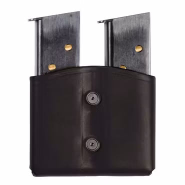 Blackhawk Leather Dual Mag Pouch - Single Stack Magazine - Black