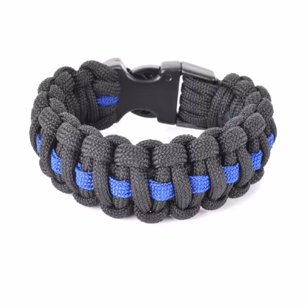 COP Paracord Bracelet "Survival Bracelet" Thin Blue Line Armband
