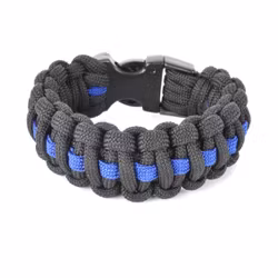 COP Paracord Bracelet "Survival Bracelet" Thin Blue Line Armband