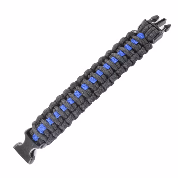 COP Paracord Bracelet "Survival Bracelet" Thin Blue Line Armband