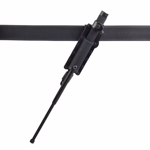 360° Roterbart batonghölster i svart läder