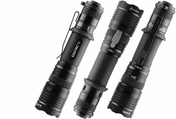 EAGTAC T25LR XHP-35, USB Rechargeable, HD 2000 Lumen Flashlight KIT